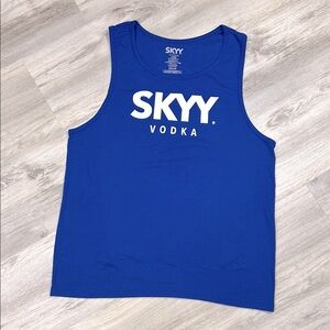 Skyy Vodka Royal Blue Sustainable Cotton Blend Muscle Shirt Tank Top / Men’s L